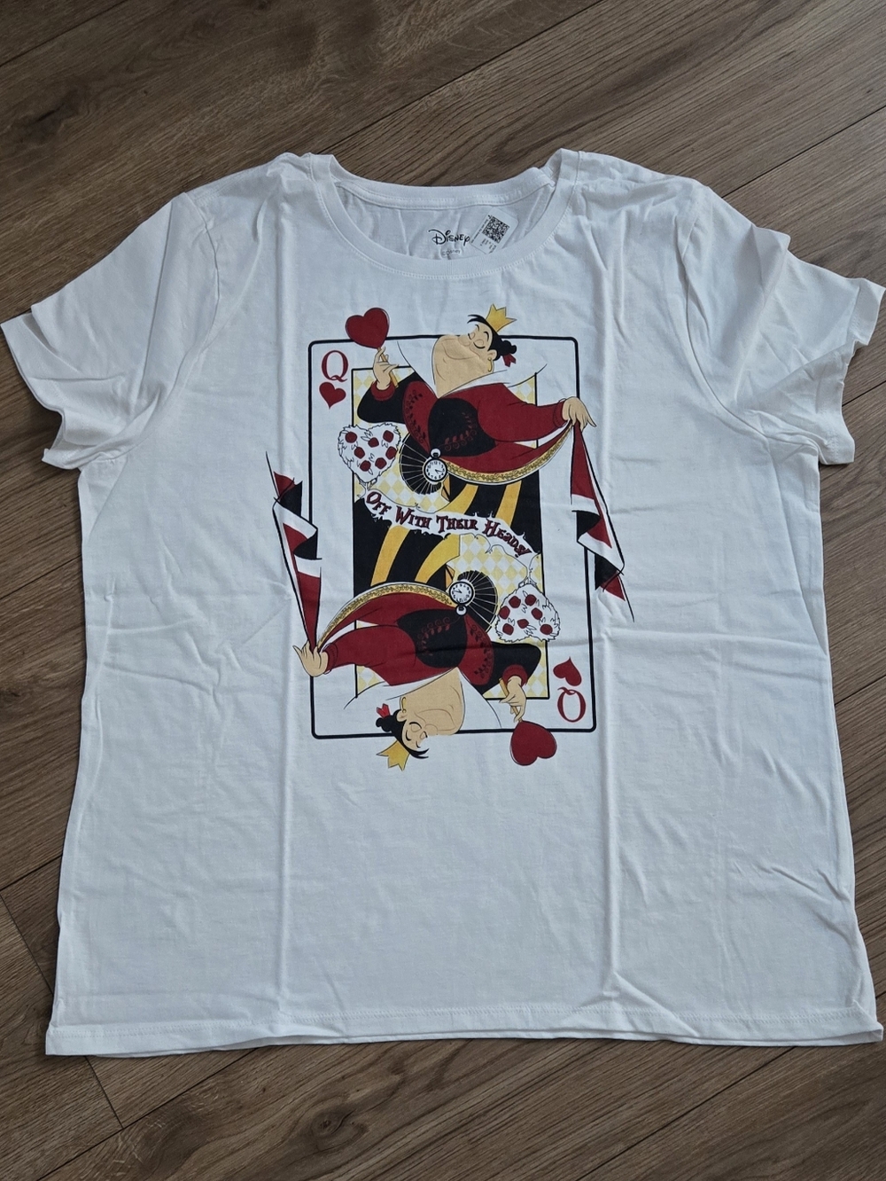Disney Queen of Hearts Playing Card Tee - "Off With Their Heads"  Size XL
